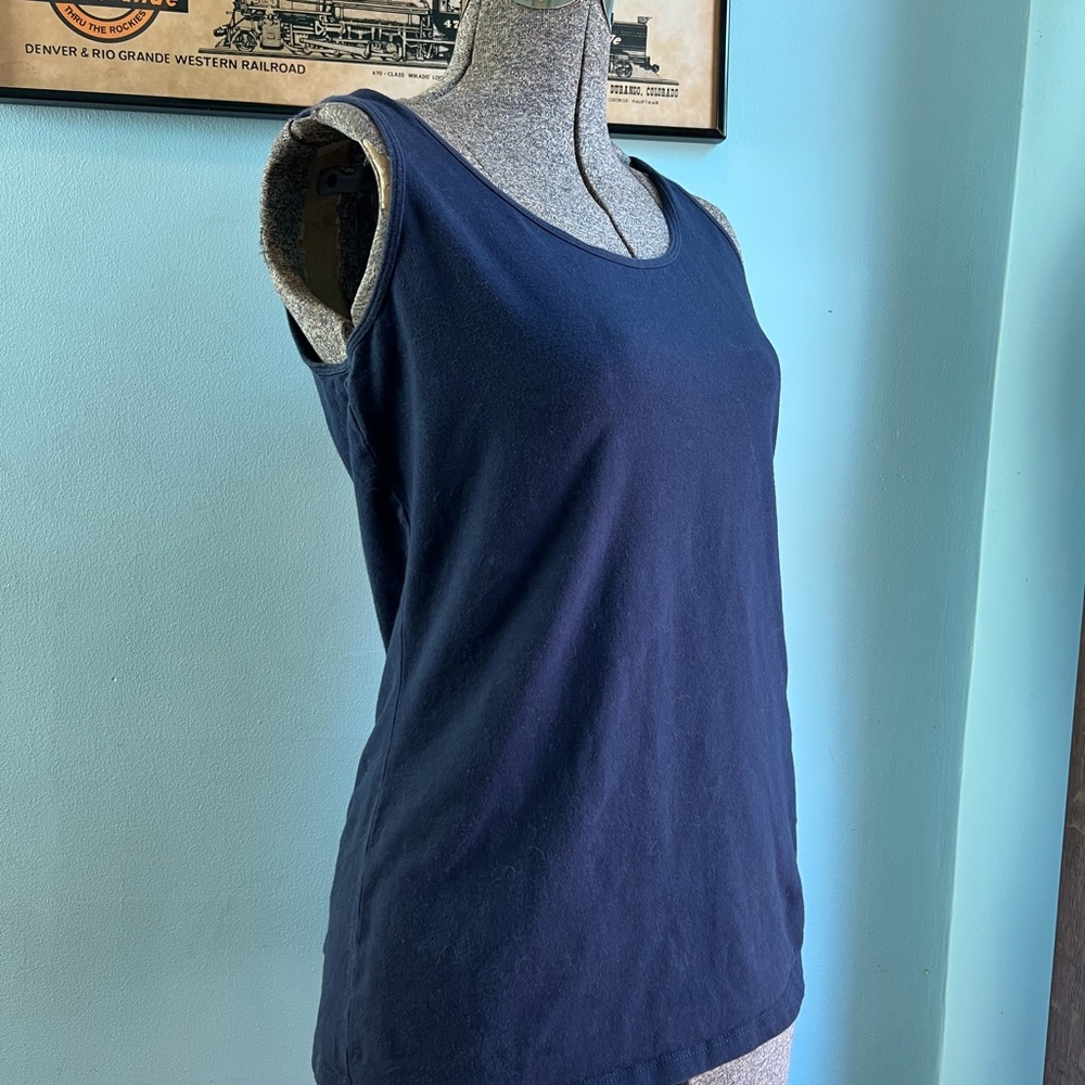 L.L. Bean Navy Scoop Neck Women's Tank Top